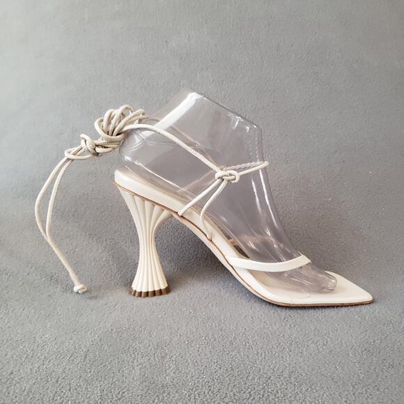 A'mmonde Atelier Anastassia 100 Ankle Tie in Ivory Size 8.5 AMMR-WZ9 Revolve - Picture 10 of 14